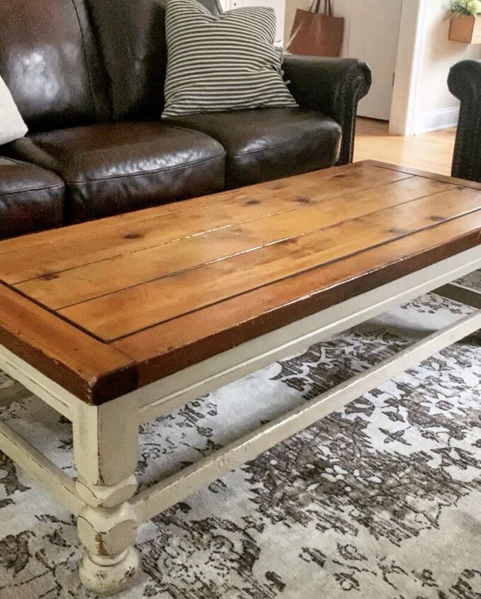 21 stunning wood paint furniture transformations, Coffee Table Makeover