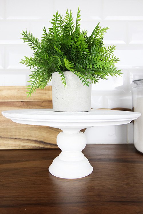 32 charming farmhouse decor ideas you can diy for 30 or less, DIY Cake Stand