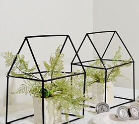 32 charming farmhouse decor ideas you can diy for 30 or less, Easy and Inexpensive House Shape Terrariums U