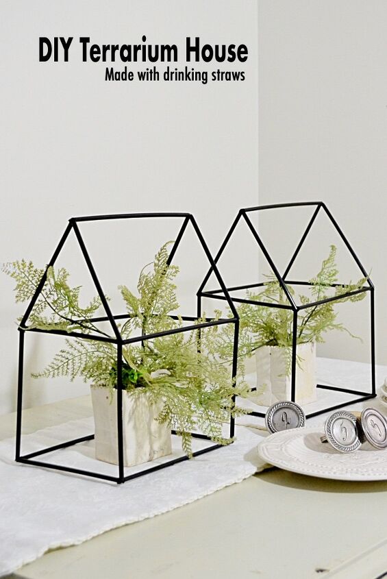 32 charming farmhouse decor ideas you can diy for 30 or less, Easy and Inexpensive House Shape Terrariums U