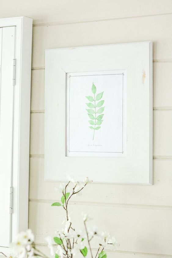 32 charming farmhouse decor ideas you can diy for 30 or less, DIY Farmhouse Style Frame For Botanical Art Prints