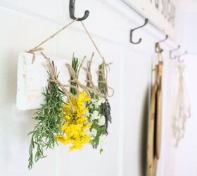 32 charming farmhouse decor ideas you can diy for 30 or less, DIY Dried Flower Wall Hanging