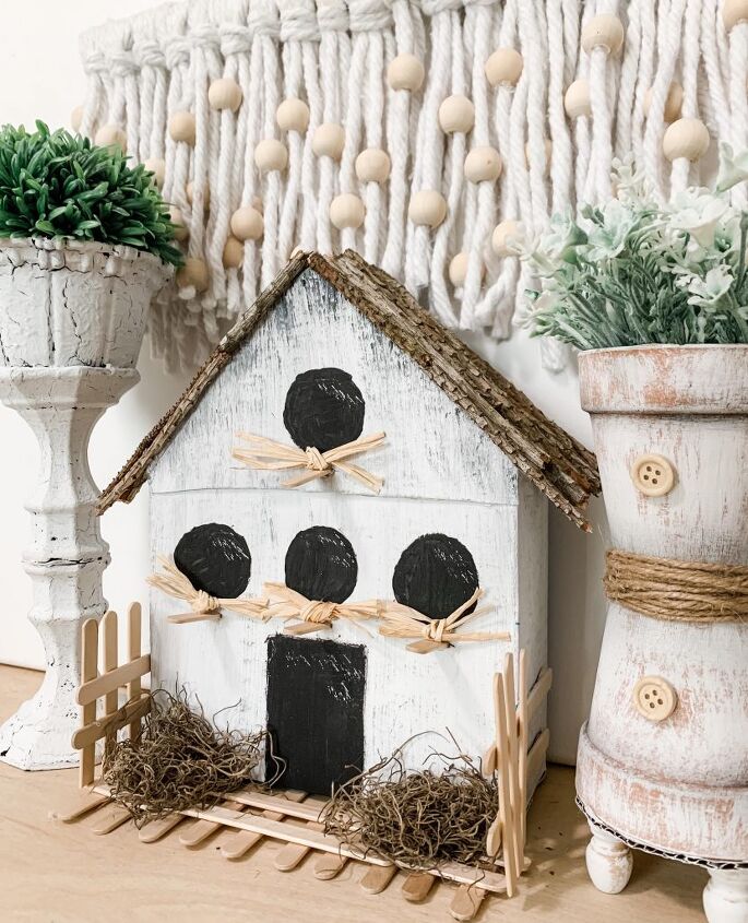 32 charming farmhouse decor ideas you can diy for 30 or less, Cereal Box Birdhouse DIY