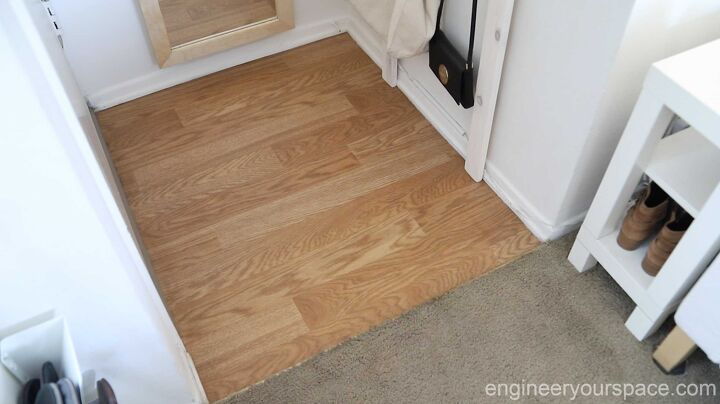 21 makeovers that will inspire you to make a change, DIY Renter Friendly Old Vinyl Floor Makeover