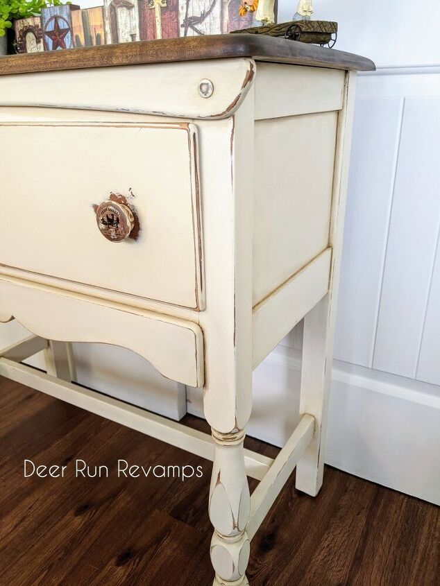 easy farmhouse style sideboard buffet makeover