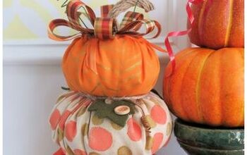 Festive Fabric Pumpkin Topiary