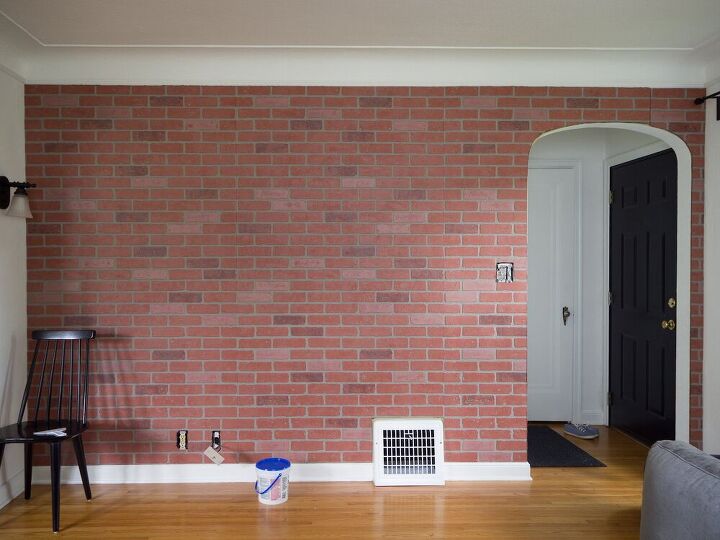 diy faux brick wall