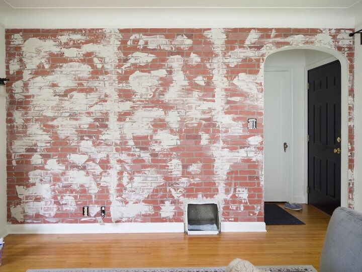 diy faux brick wall