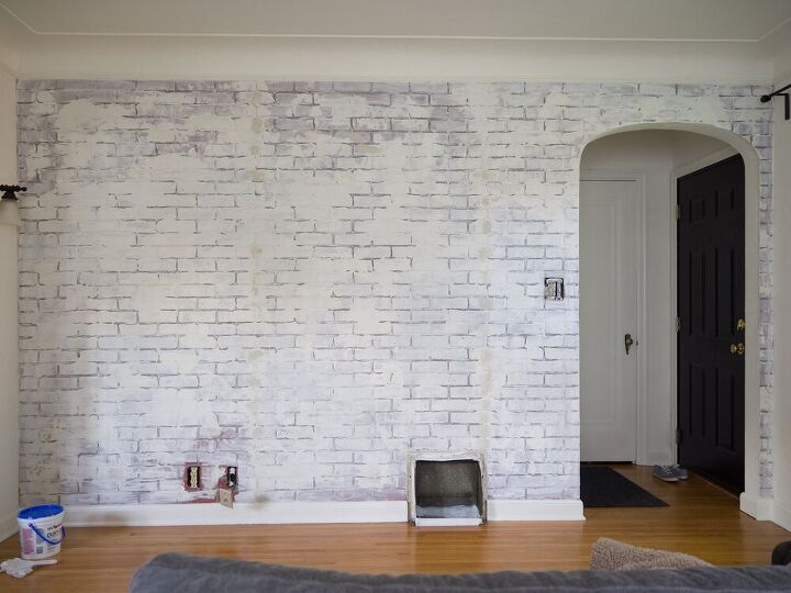 diy faux brick wall