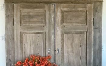 Armoire With a Weathered Wood Finish
