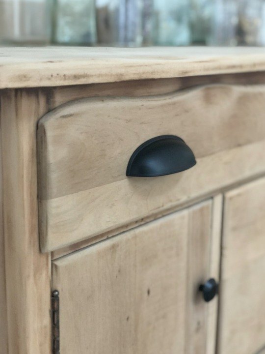 wood bleached cabinet