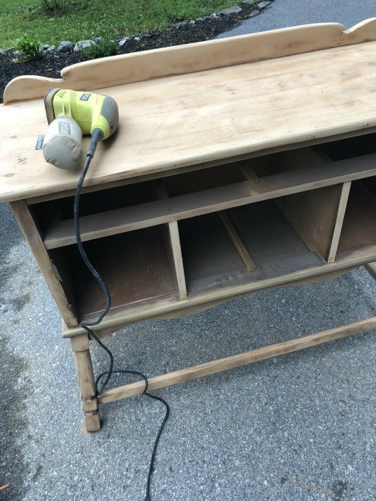 wood bleached cabinet