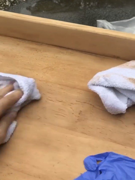 wood bleached cabinet