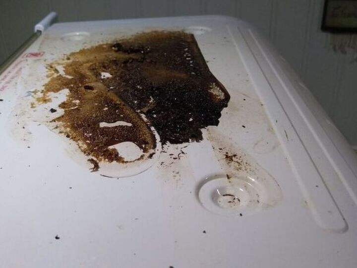 q how to remove burnt melted heat resistant glove from top of appliance