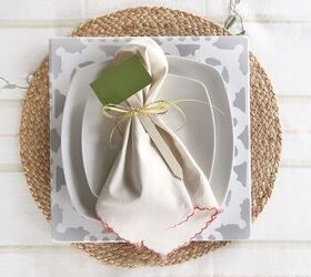 DIY Stenciled Charger Place Settings