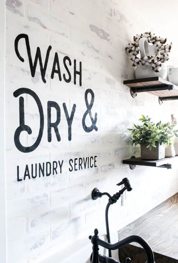 22 ingeniosas ideas para el cuarto de la lavandera que pueden hacer que laves ms, C mo hacer plantillas de pared