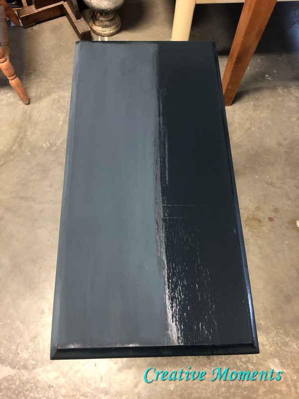 antique table rebuild paint