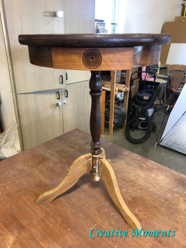 antique drum table from broke to beautiful