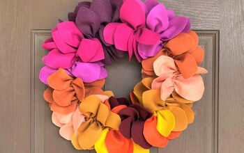 DIY Colorful Felt Leaf Wreath