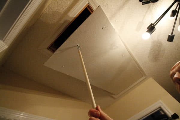 how to change an attic pull string to a hook