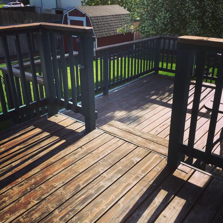 how i faux stained our deck