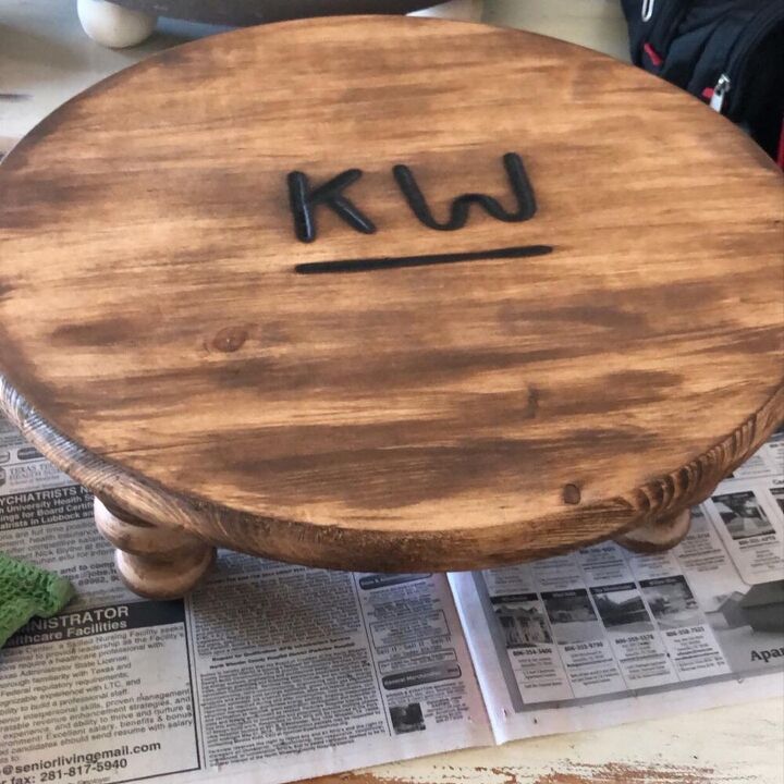 branded wood riser