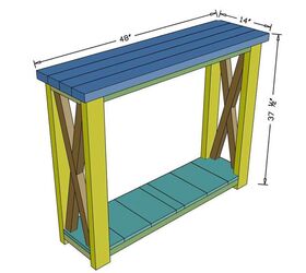 how to build a diy farmhouse entryway console table