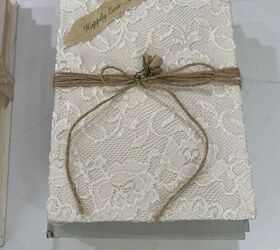 up cycled painted book centerpieces, Lace