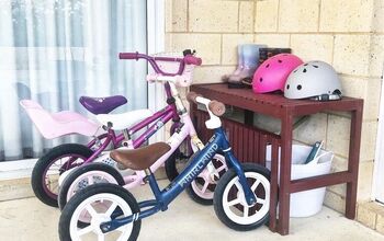 De asiento de banco a soporte para bicicletas para niños