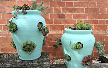 How To Turn Strawberry Planters Into Succulent Pots