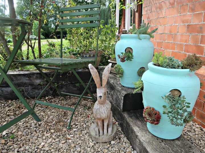 how to turn strawberry planters into succulent pots