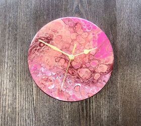 20 gorgeous ideas that ll get you hooked on resin and paint pouring, Concrete and Resin Clock