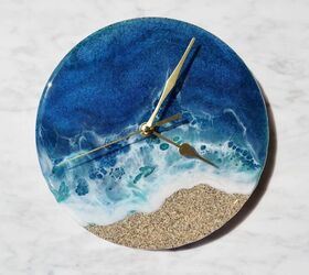 20 gorgeous ideas that ll get you hooked on resin and paint pouring, Resin Ocean and Miami Sand Clock