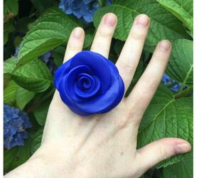 polymer clay rose ring