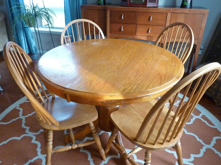 90s oak dining set gets a make over