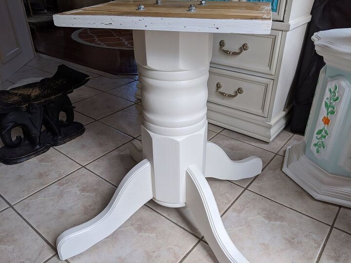 90s oak dining set gets a make over, Painted base