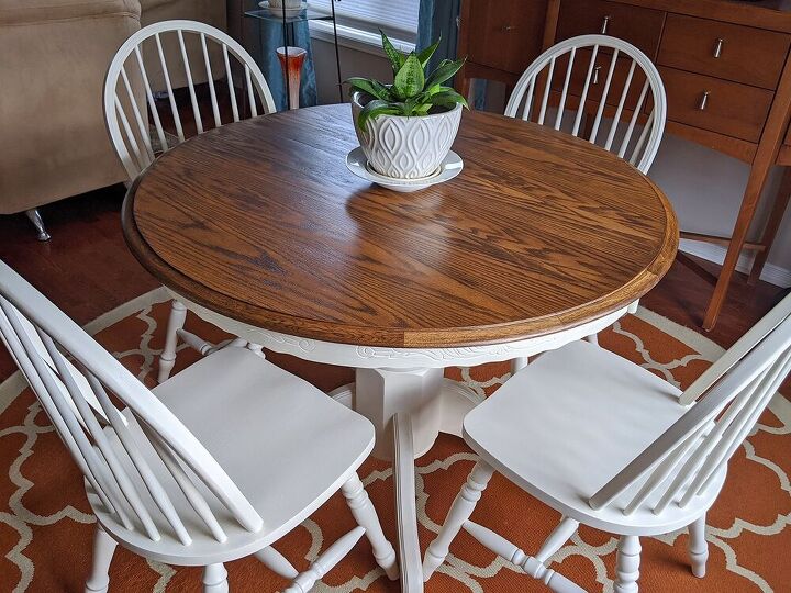 90s oak dining set gets a make over