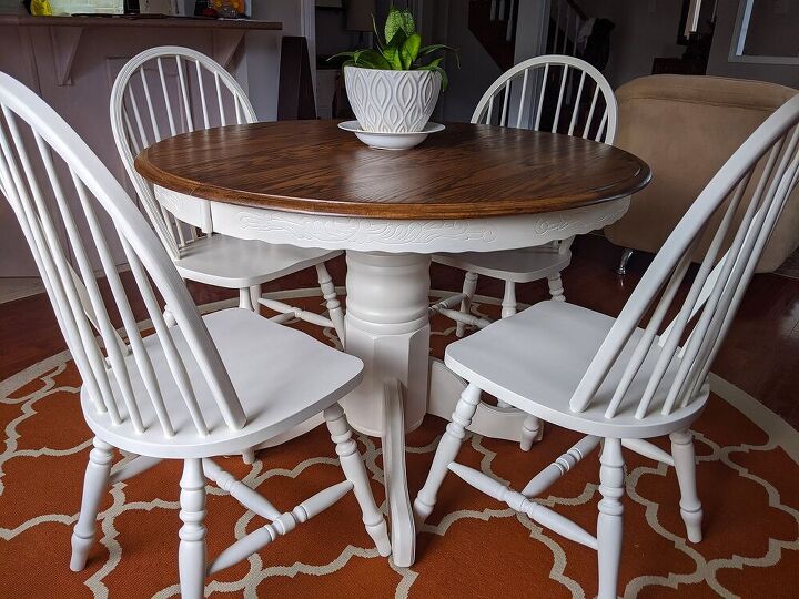 90s oak dining set gets a make over
