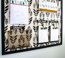 how to fancy up a boring cork board