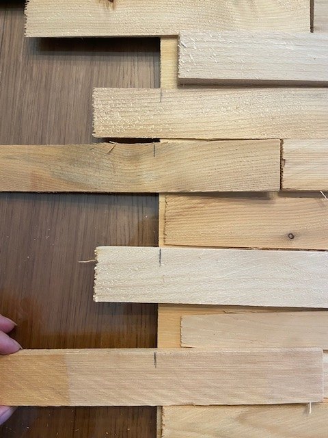 wood shim diy wall art