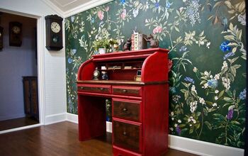 Standout Hallway With Magic Forest Accent Wall!