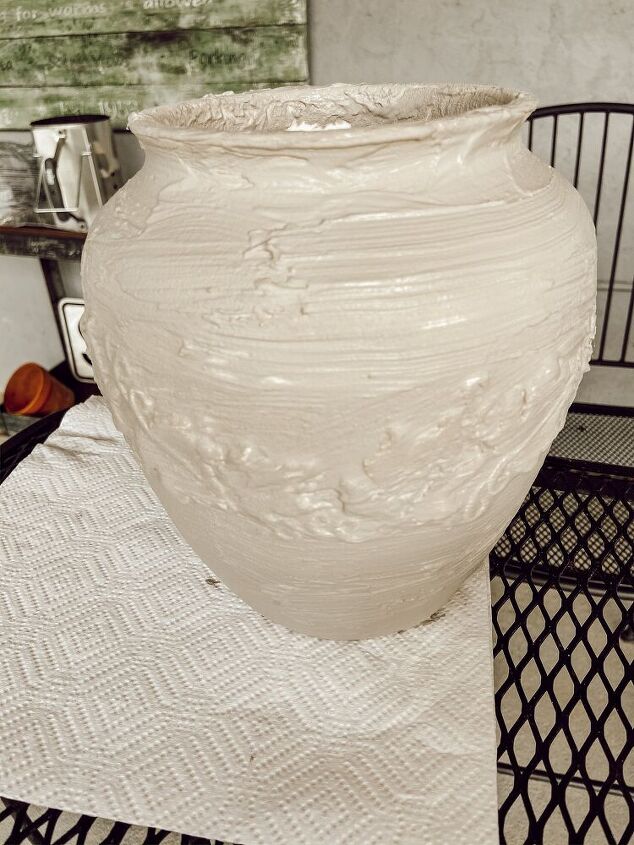 easy diy faux earthenware vessel