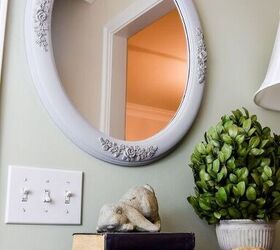 13 low budget ways to decorate your living room walls, How to Update a Gold Mirror With Chalk Paint