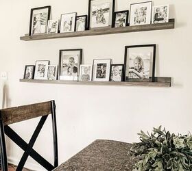 13 low budget ways to decorate your living room walls, DIY Ledge Shelves