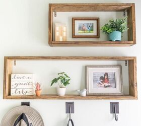 13 low budget ways to decorate your living room walls, Simple DIY Box Shelves