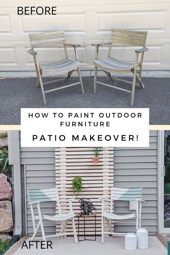 como pintar los muebles del patio exterior en 4 sencillos pasos