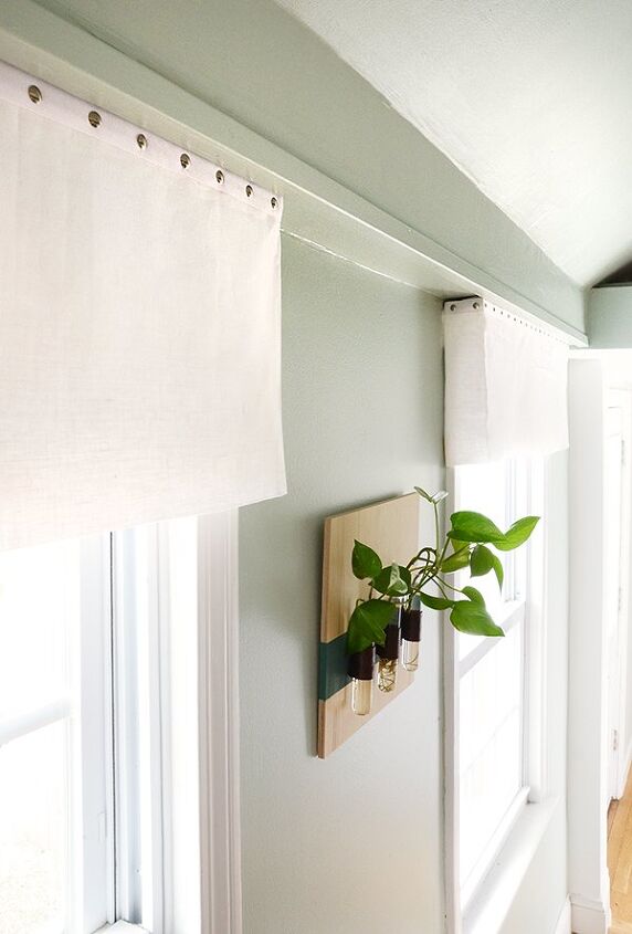 14 stunning window updates that ll make a huge difference in your home, Easy DIY No Sew Fabric Window Valance