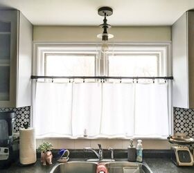 14 stunning window updates that ll make a huge difference in your home, Easy and Affordable DIY Caf Curtains
