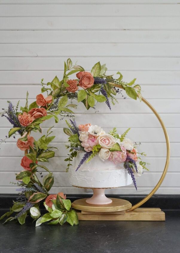 s 12 out of the box diy ideas you re going to want to try, Turn Heads With This Hula Hoop Cake Stand