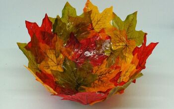  Faça uma tigela de folhas de outono